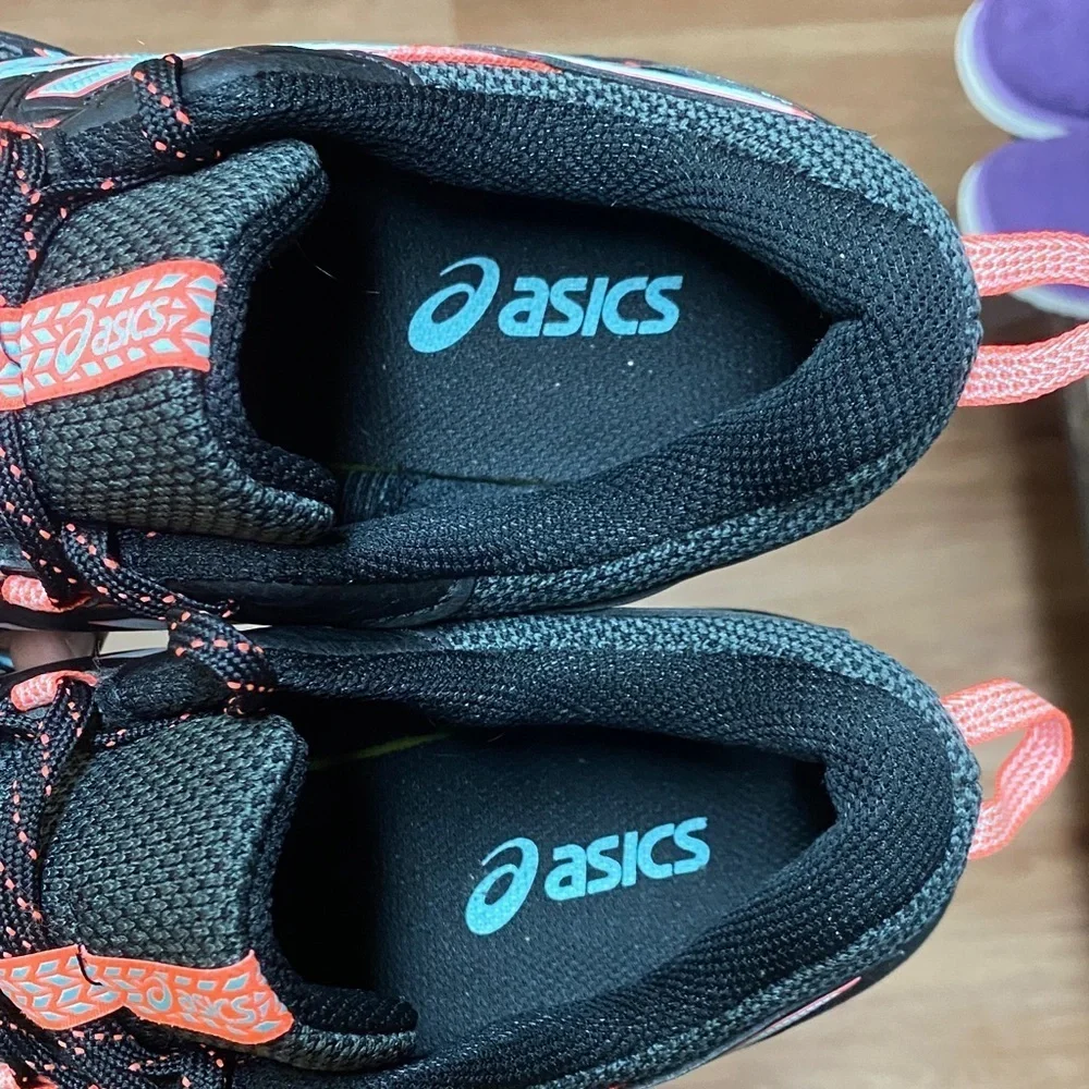 ASICS Gel-Venture 8 Trail Running Sneakers Black Clear Blue Coral Pink Size 10